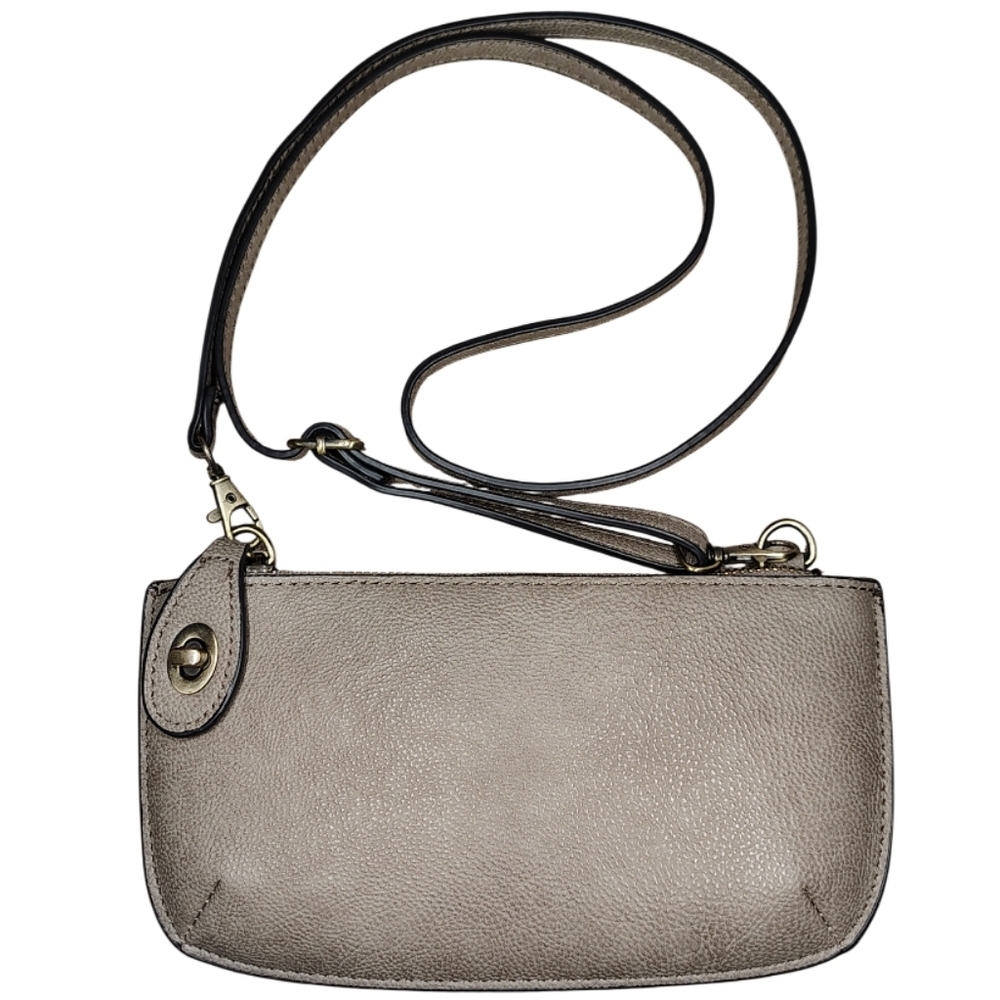 Joy Susan Adjustable Bag Clutch Wallet Crossbody Belt Bag Stone Taupe Color - Picture 7 of 9